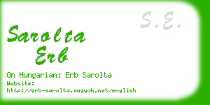 sarolta erb business card